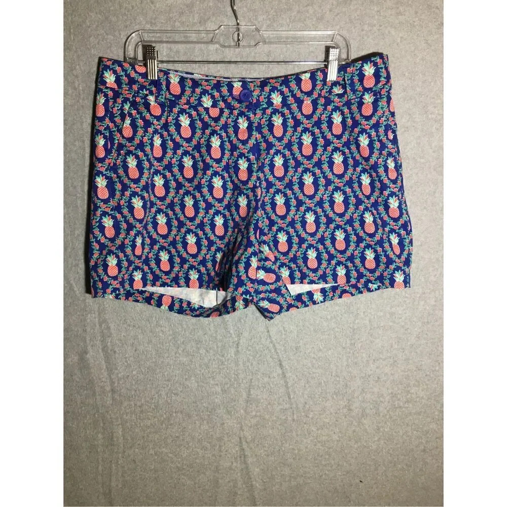 Womens Crown & Ivy Shorts Pineapple Floral Novelty Print Caroline Summer Spring